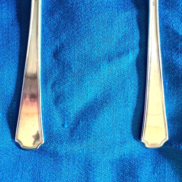 BEAUTIFUL! Wm A Rogers AA Silver Silverplate 1929 Berkeley Salad Set "A" - Picture 5 of 11